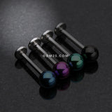 Detail View 1 of Colorline PVD Ball Top Steel Labret-Black
