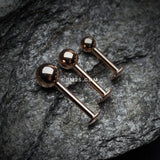 Detail View 1 of Rose Gold Basic Steel Ball Top Labret