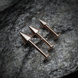 Detail View 1 of Rose Gold Plated Basic Steel Spike Labret