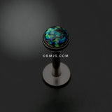 Detail View 1 of Opal Glitter Shower Dome Steel Labret-Black