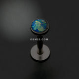 Detail View 1 of Opal Glitter Shower Dome Steel Labret-Blue