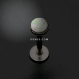 Detail View 1 of Opal Glitter Shower Dome Steel Labret-White