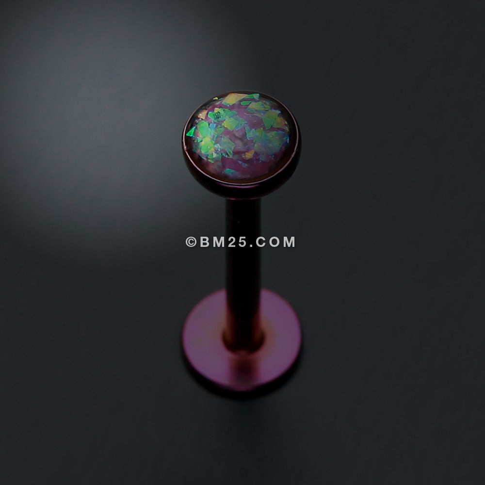 Detail View 1 of Colorline Opal Glitter Shower Dome Steel Labret-Purple