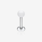 Basic UV Acrylic Ball Top Labret-White