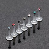 Bio-Flex Gem Ball Push-Fit Labret-Fuchsia