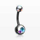 Colorline Aurora Gem Ball Steel Belly Button Ring*
