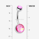 Detail View 1 of Opal Sparkle Shower Basic Belly Button Ring-Pink