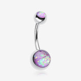 Opal Sparkle Shower Basic Belly Button Ring-Purple