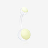 Glow in the Dark Acrylic Ball Bio Flexible Shaft Belly Button Ring