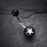 Detail View 2 of Nova Star Acrylic Belly Button Ring-White