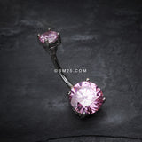 Detail View 2 of Brilliant Gem Sparkle Belly Ring-Pink