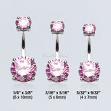 Detail View 3 of Brilliant Gem Sparkle Belly Ring-Pink