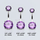 Detail View 3 of Brilliant Gem Sparkle Belly Ring-Purple
