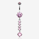 Classy Multi Gem Belly Button Ring