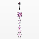 Twinkling Five Star Belly Button Ring*