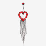 Heart Sparkle Showers Belly Button Ring