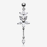 Luscious Flowers Droplets Belly Ring