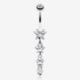 Star Spangled Belly Button Ring-Clear Gem