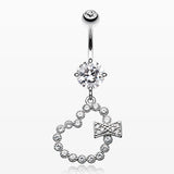 Glam Heart Bow-Tie Belly Button Ring*