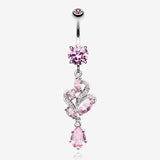 Elegant Luster Vines Belly Button Ring