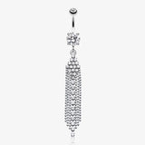 Sparkle Showers Belly Button Ring-Clear Gem