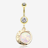 Golden Opal Eclipse Moonshine Belly Button Ring