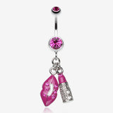 Glamourous Lip and Lipstick Belly Ring