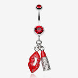 Glamorous Lip and Lipstick Belly Ring
