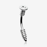 Classic Screw Bolt Steel Belly Button Ring
