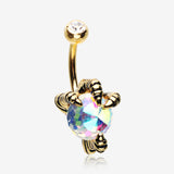 Golden Dragon's Claw Paragon Belly Button Ring
