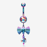 Rainbow Dainty Bow-Tie Belly Button Ring