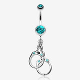 Handcuff Sparkle Belly Ring