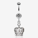 Dazzling Royal Crown Belly Ring