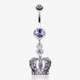 Dazzling Royal Crown Belly Ring