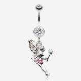 Magical Fairy Belly Button Ring-Clear Gem