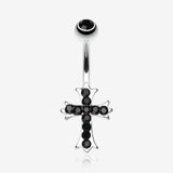 Cross Sparkle Belly Ring