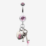 Love Lock Down Belly Button Ring