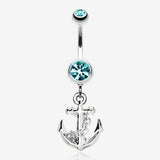 Classic Anchor Dangle Belly Ring