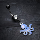 Detail View 2 of Super Sweet Octopus Belly Button Ring-Black