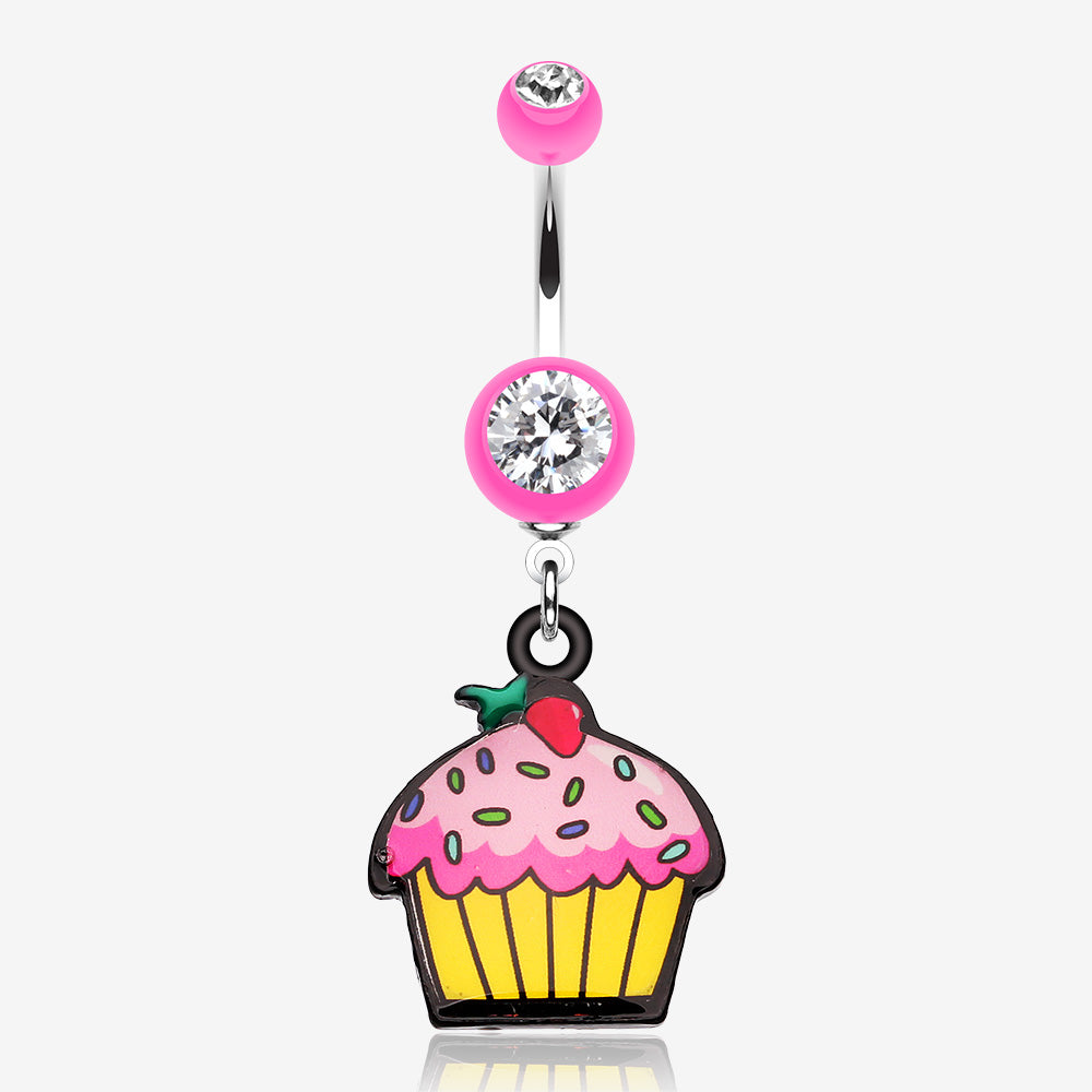 Cupcake sweets Belly Button Ring-Pink