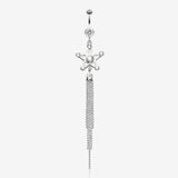 Bright Points Star Belly Button Ring-Clear Gem