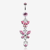Jeweled Butterflies Belly Button Rings