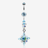 Dangling Shine Drops Belly Button Ring