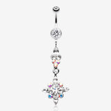 Dangling Shine Drops Belly Button Ring