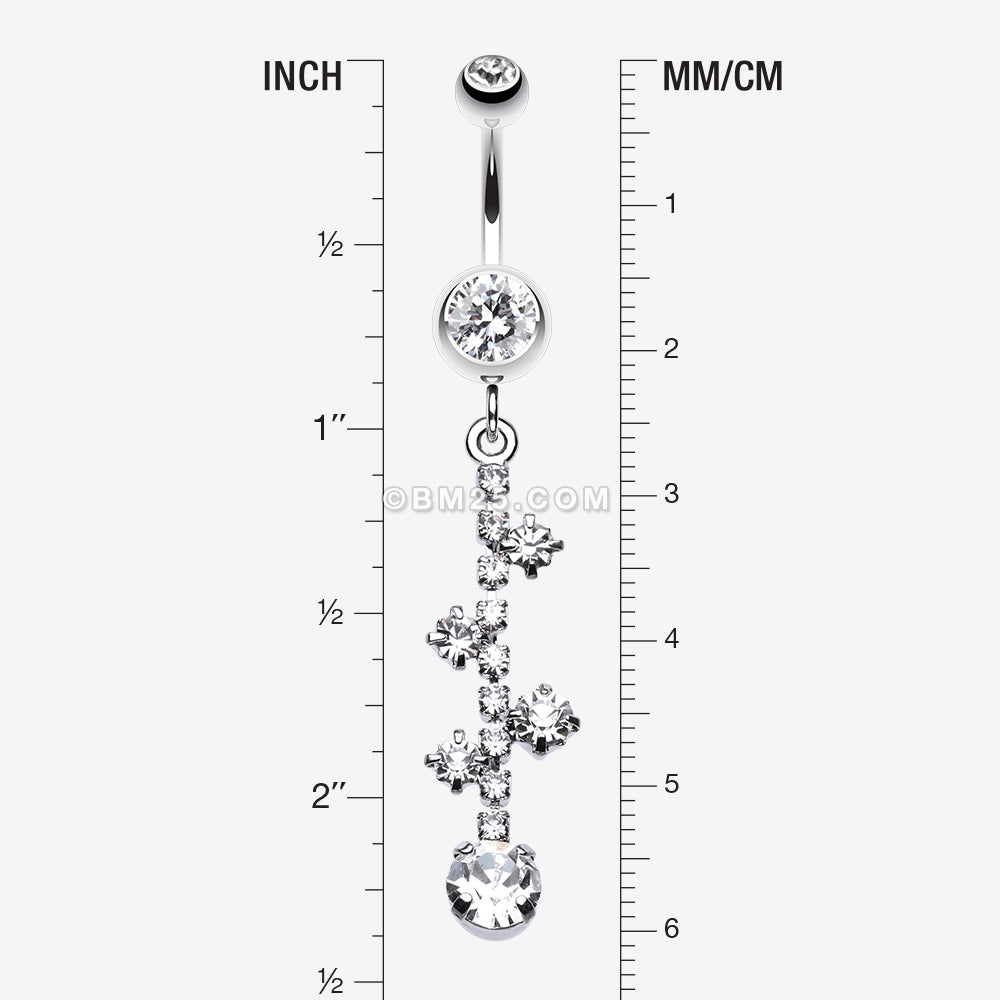 Sparkle Drops Belly Button Ring-Clear Gem - BM25.com