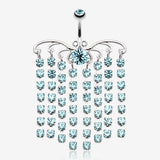 Sparkling Curtain Chandelier Belly Ring
