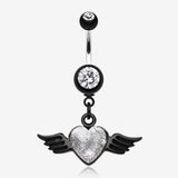 Dark Love Angel Belly Button Ring