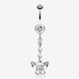 Butterfly Sparkly Belly Button Ring