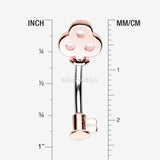 Detail View 1 of Rose Gold Dainty Princess Key Belly Button Ring-Rose Gold