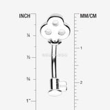 Detail View 1 of Dainty Princess Key Belly Button Ring-Steel